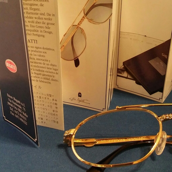 Mens BUGATTI V SPECIAL EDITION FRAMES 24K GOLD - Picture 3 of 8
